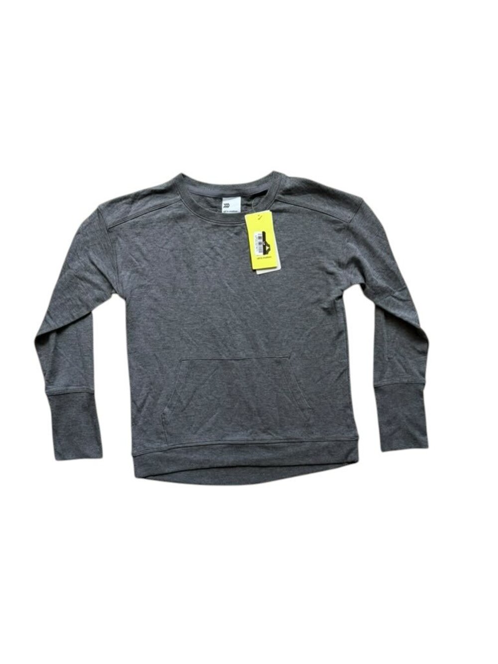 All in Motion Girls S 6/7 Charcoal Gray Active Pullover Sweatshirt NWT.
